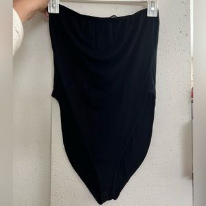 Boohoo Strapless Black Full Coverage Bodysuit US Size 8